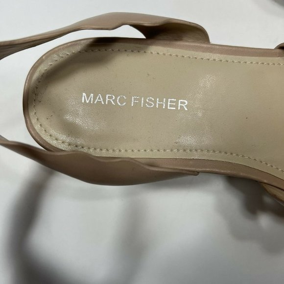 Marc Fisher Studded Multi-Strap Cork Espadrille Wedge Platform Sandals Nude 11 - Picture 11 of 11